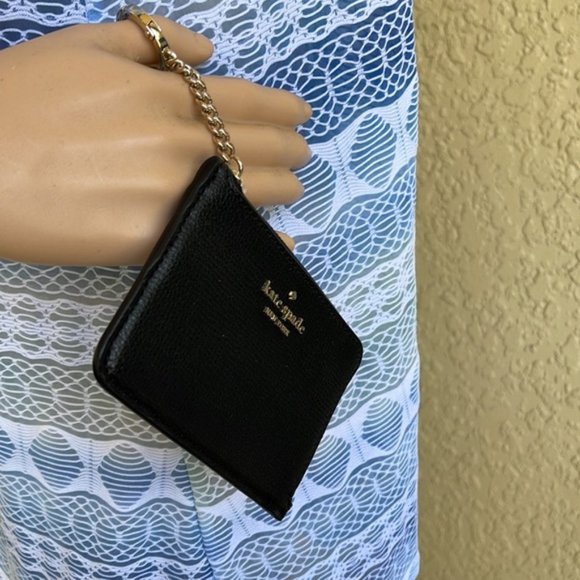 Kate Spade Darcy Medium L-Zip Card Holder Black - Picture 15 of 16